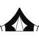 One unfurnished bell tent with log burner & one wooden cabin 